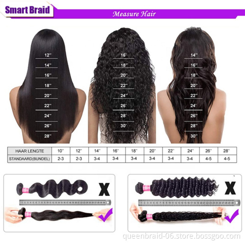 Brazilian Deep Wave Human Hair Bundles with Baby Hair 100% Unprocessed Virgin Brazilian Human Hair Natural Black wholesale